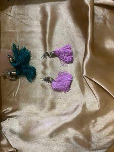 Purple Tassel Earrings