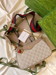 Gucci Strawberry Charm Shoulder Bag