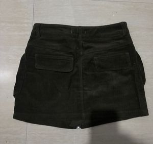 Corduroy Cargo Mini Skirt (freakins)