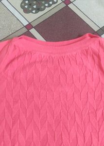Coral Knit full sleeve bodycon Dress