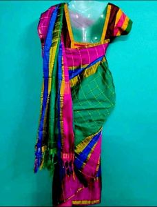 Multi colour silk saree