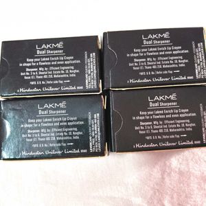 Lakme Dual Sharpener (Set of 4) Crayon and lipline