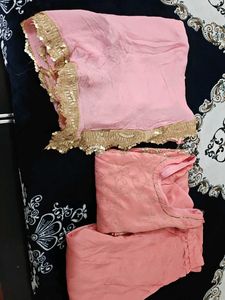 Elegant Pink Party Wear Umbrella Palazzo Suit