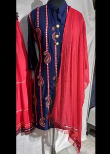 New Embroidered Rayon Sharara Suite With Dupatta