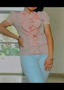 Cutesy Baby Pink Ruffled Top