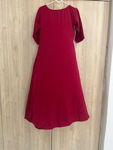 Gerua Anarkali Angarakha style maroon kurta