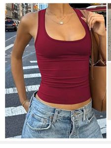 Savana Satin Burgundy Tank Top