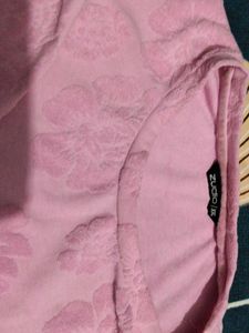 Pink Floral Textured top