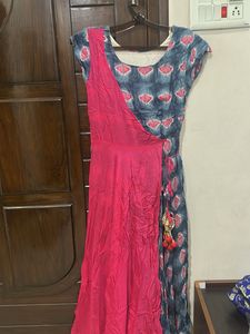 Stylish Tie-Dye Ethnic Gown