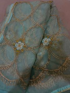 Embroidered Net Dupatta