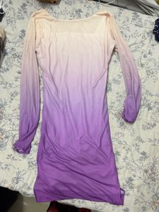 Ombre Long Sleeve Dress bodycon