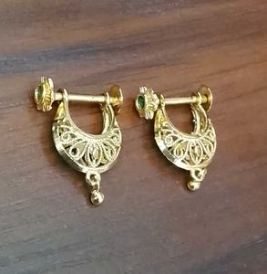 Elegant Gold-Tone Jhumka Earrings