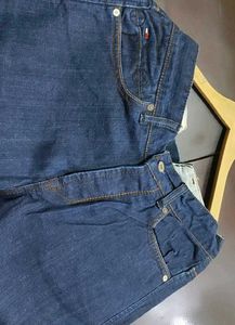 Men's Dark Blue Distressed Jeans For 32 Waist