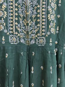 Beautiful Green Embroidered Kurta