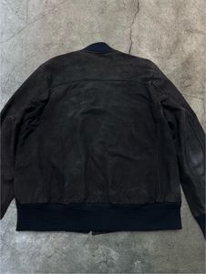 Vintage Leather Bomber Jacket