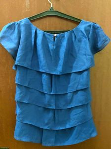 Ruffled Blue Top💙
