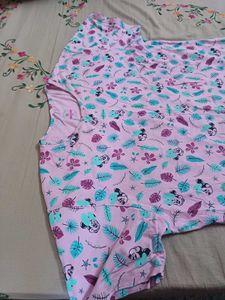 Cute Pink Panda Print T-Shirt