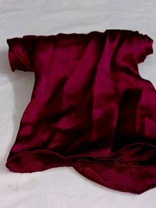 Maroon Satin scarf