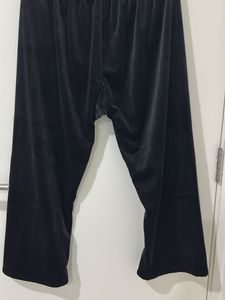 Comfortable Loose Black Velvet Palazzos