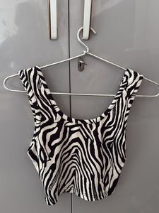 Zebra Print Crop Top