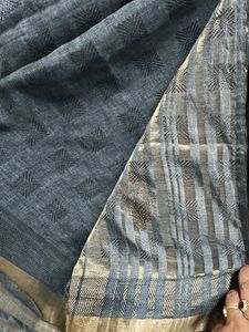 Grey embellished formal saree
