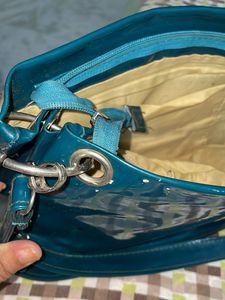 Stylish Teal Patent Handbag