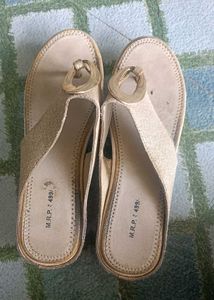 Sparkly Gold Thong Sandals