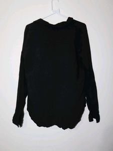 Black Casual button-up shirt