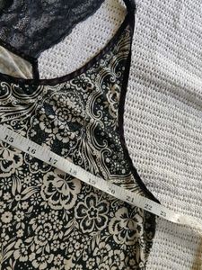 Stylish Black &amp; White Pattern Dress