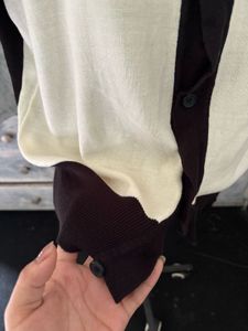 Stylish Two-Tone Collared Top