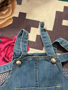 Denim Dress with Sparkly Appliques
