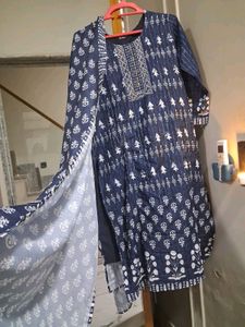 Beautiful Blue Kurta Set XL