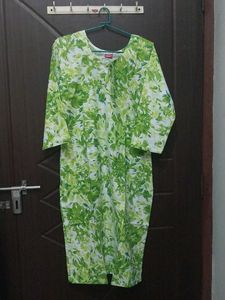 Women's Green Floral Print Kurta