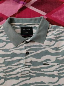 Fast Track Polo T-Shirt - Zebra Print