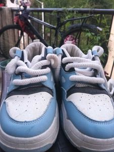 Sky Blue &amp; White Sneakers