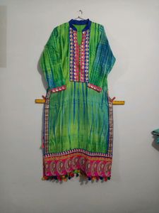 It's Narrow Cut Kurti With Fully Gher,