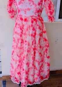Pink Tie-Dye Maxi Dress