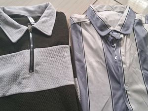 Bundle: Striped Polo &amp; Button-Up Shirt