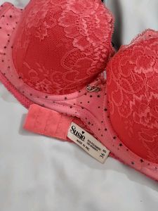Pink Lace Padded Bra