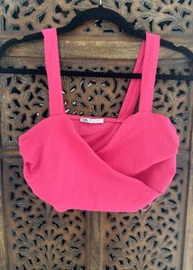 Zara New Celeb Style Cutout Crop Top