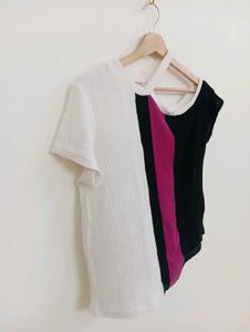 Color Block Cutout T-Shirt