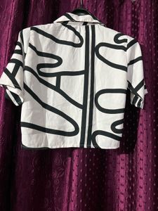 Black And White Crop Top