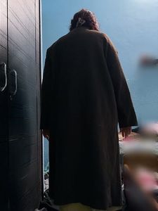 Elegant Long Dark Brown Trench coat