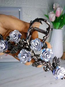 Elegant Rose Hair Claw Clip