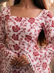 Chic Floral Print Kurta