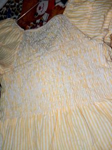 🌼 Yellow Striped Cute Tie-Up Top 🌼