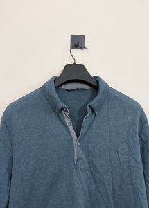 Men's crocodile Teal Button-Down Shirt