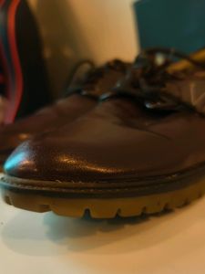 Men's Brown Leather Lace-Up Shoes