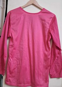 Cute Night Suit Pink Heart Long Sleeve T-Shirt