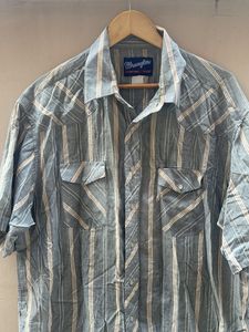 Wrangler Short Sleeve Striped Western Shirt